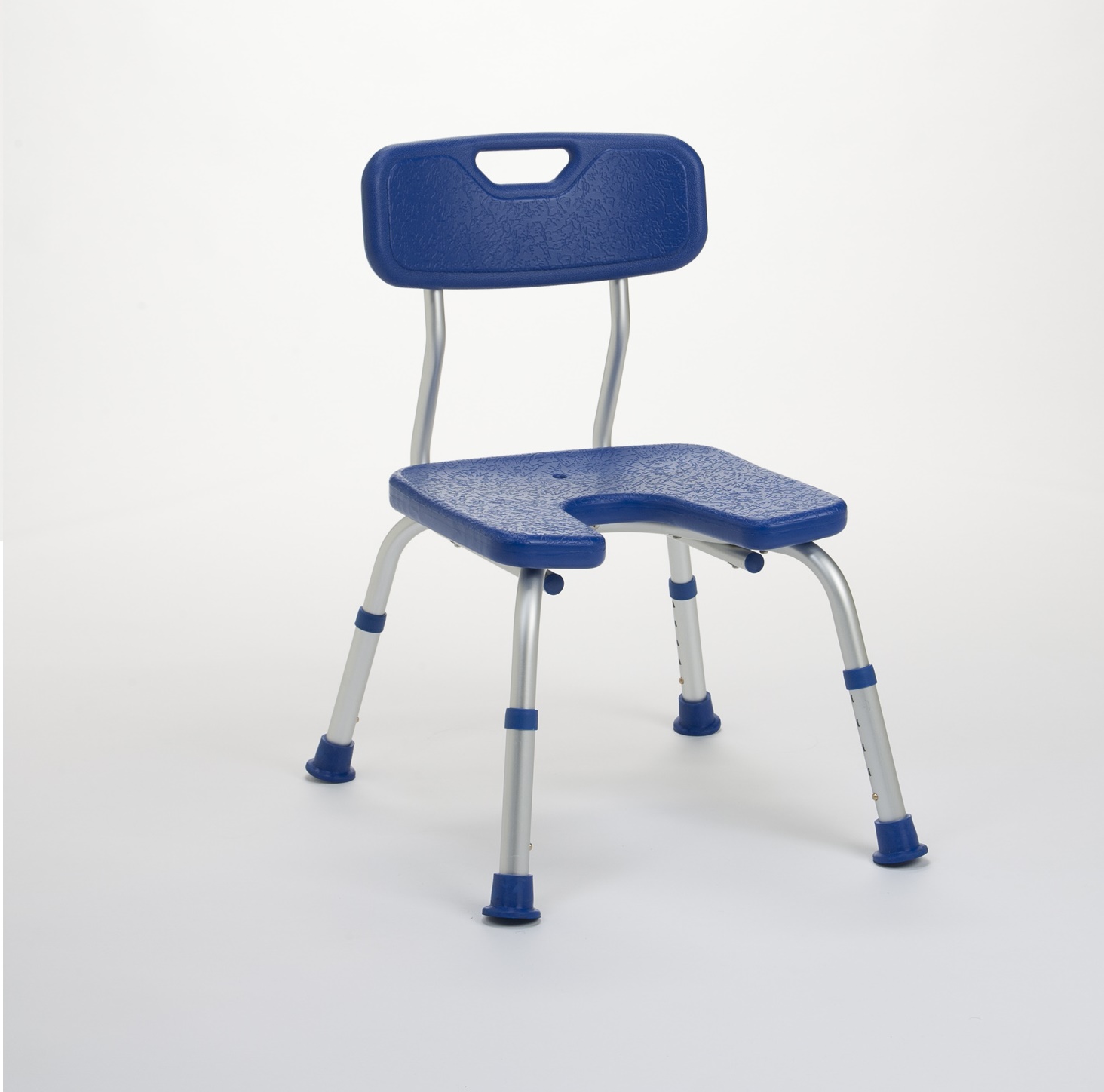 Melbourne Taboret prysznicowy z oparciem i wycięciem do 150 kg - obrazek 2