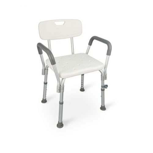 TGR-R KP 355L Taboret prysznicowy z oparciem i uchwytami bocznymi