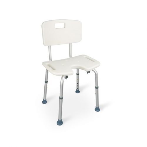 TGR-R KP-U 3522L Taboret prysznicowy z oparciem i siedziskiem typu U